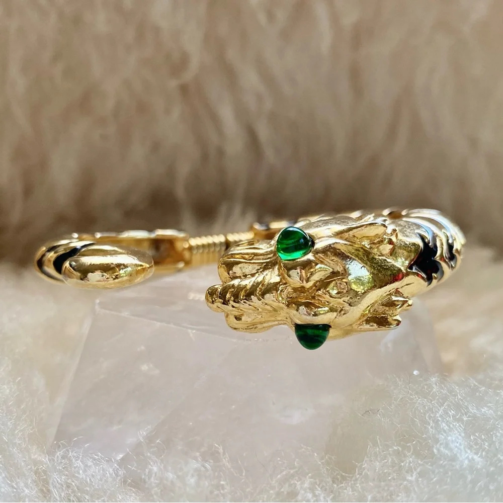 Kenneth Jay Lane Tiger Head Bracelet - Picture 4 of 7